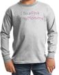 Breast Cancer Kids Long Sleeve T-shirt I Wear Pink For My Mommy Ash