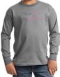 Breast Cancer Kids Long Sleeve T-shirt I Wear Pink For My Mommy Grey