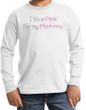 Breast Cancer Kids Long Sleeve T-shirt I Wear Pink For My Mommy White