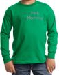 Breast Cancer Kids Long Sleeve T-shirt Pink For My Mommy Kelly Green