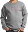 Breast Cancer Kids Sweatshirt - I Wear Pink For My Mommy Youth Grey