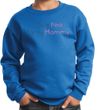 Breast Cancer Kids Sweatshirt - I Wear Pink For My Mommy Youth Royal