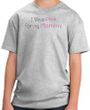 Breast Cancer Kids T-shirt - I Wear Pink For My Mommy Youth Ash Tee
