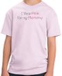 Breast Cancer Kids T-shirt - I Wear Pink For My Mommy Youth Pink Tee
