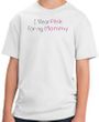 Breast Cancer Kids T-shirt - I Wear Pink For My Mommy Youth White Tee
