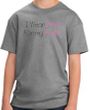 Breast Cancer Kids T-shirt Ribbon I Wear Pink For My Aunt Grey Tee