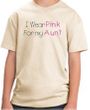 Breast Cancer Kids T-shirt Ribbon I Wear Pink For My Aunt Natural Tee