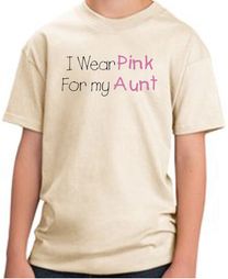 Breast Cancer Kids T-shirts - I Wear Pink For My Aunt