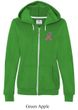 Breast Cancer Ladies Hoodie Pink Ribbon Pocket Print Full Zip Hoody