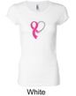 Breast Cancer Ladies Shirt Ribbon Heart Longer Length Tee T-Shirt