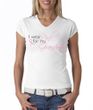 Breast Cancer Ladies Shirt V-neck I Wear Pink For My Grandma White
