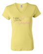 Breast Cancer Ladies Shirt V-neck I Wear Pink For My Grandma Yellow