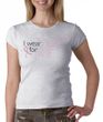 Breast Cancer Ladies T-shirt Crewneck I Wear Pink For Me Heather Grey