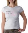 Breast Cancer Ladies T-shirt Crewneck - Pink For My Friend Grey Tee