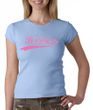 Breast Cancer Ladies T-shirt - Crewneck Save The Boobies Blue Tee