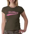 Breast Cancer Ladies T-shirt - Crewneck Save The Boobies Brown Tee