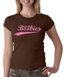 Breast Cancer Ladies T-shirt - Crewneck Save The Boobies Brown Tee
