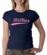 Breast Cancer Ladies T-shirt - Crewneck Save The Boobies Navy Tee