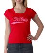 Breast Cancer Ladies T-shirt Scoop Neck Save The Boobies Red Tee