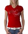 Breast Cancer Ladies T-shirt V-neck Pink For My Daughter Red Tee Shirt