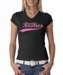 Breast Cancer Ladies T-shirt V-neck Save The Boobies Black Tee