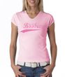 Breast Cancer Ladies T-shirt V-neck Save The Boobies Pink Tee