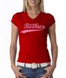Breast Cancer Ladies T-shirt V-neck Save The Boobies Red Tee