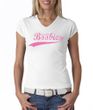 Breast Cancer Ladies T-shirt V-neck Save The Boobies White Tee