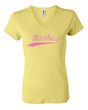 Breast Cancer Ladies T-shirt V-neck Save The Boobies Yellow Tee