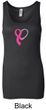 Breast Cancer Ladies Tanktop Ribbon Heart Longer Length Tank Top