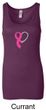 Breast Cancer Ladies Tanktop Ribbon Heart Longer Length Tank Top