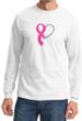 Breast Cancer Mens Shirt Ribbon Heart Long Sleeve Tee T-Shirt