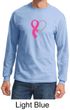 Breast Cancer Mens Shirt Ribbon Heart Long Sleeve Tee T-Shirt