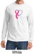 Breast Cancer Mens Shirt Ribbon Heart Long Sleeve Tee T-Shirt