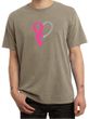 Breast Cancer Mens Shirt Ribbon Heart Pigment Dyed Tee T-Shirt