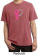 Breast Cancer Mens Shirt Ribbon Heart Pigment Dyed Tee T-Shirt
