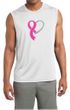 Breast Cancer Mens Shirt Ribbon Heart Sleeveless Moisture Wicking Tee