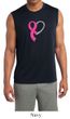 Breast Cancer Mens Shirt Ribbon Heart Sleeveless Moisture Wicking Tee