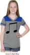 Music 8th Note Girls Football Shirt