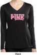 Breast Cancer My Team Wears Pink Ladies Dry Wicking Long Sleeve Shirt
