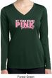Breast Cancer My Team Wears Pink Ladies Dry Wicking Long Sleeve Shirt