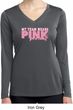 Breast Cancer My Team Wears Pink Ladies Dry Wicking Long Sleeve Shirt