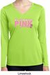 Breast Cancer My Team Wears Pink Ladies Dry Wicking Long Sleeve Shirt
