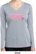 Breast Cancer My Team Wears Pink Ladies Dry Wicking Long Sleeve Shirt