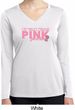 Breast Cancer My Team Wears Pink Ladies Dry Wicking Long Sleeve Shirt