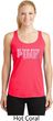 Breast Cancer My Team Wears Pink Ladies Dry Wicking Racerback Tank Top
