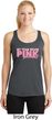 Breast Cancer My Team Wears Pink Ladies Dry Wicking Racerback Tank Top