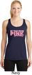 Breast Cancer My Team Wears Pink Ladies Dry Wicking Racerback Tank Top