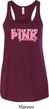 Breast Cancer My Team Wears Pink Ladies Flowy Racerback Tanktop