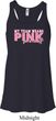 Breast Cancer My Team Wears Pink Ladies Flowy Racerback Tanktop